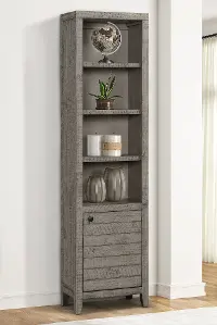 Tempe Stone Gray 22 Bookcase