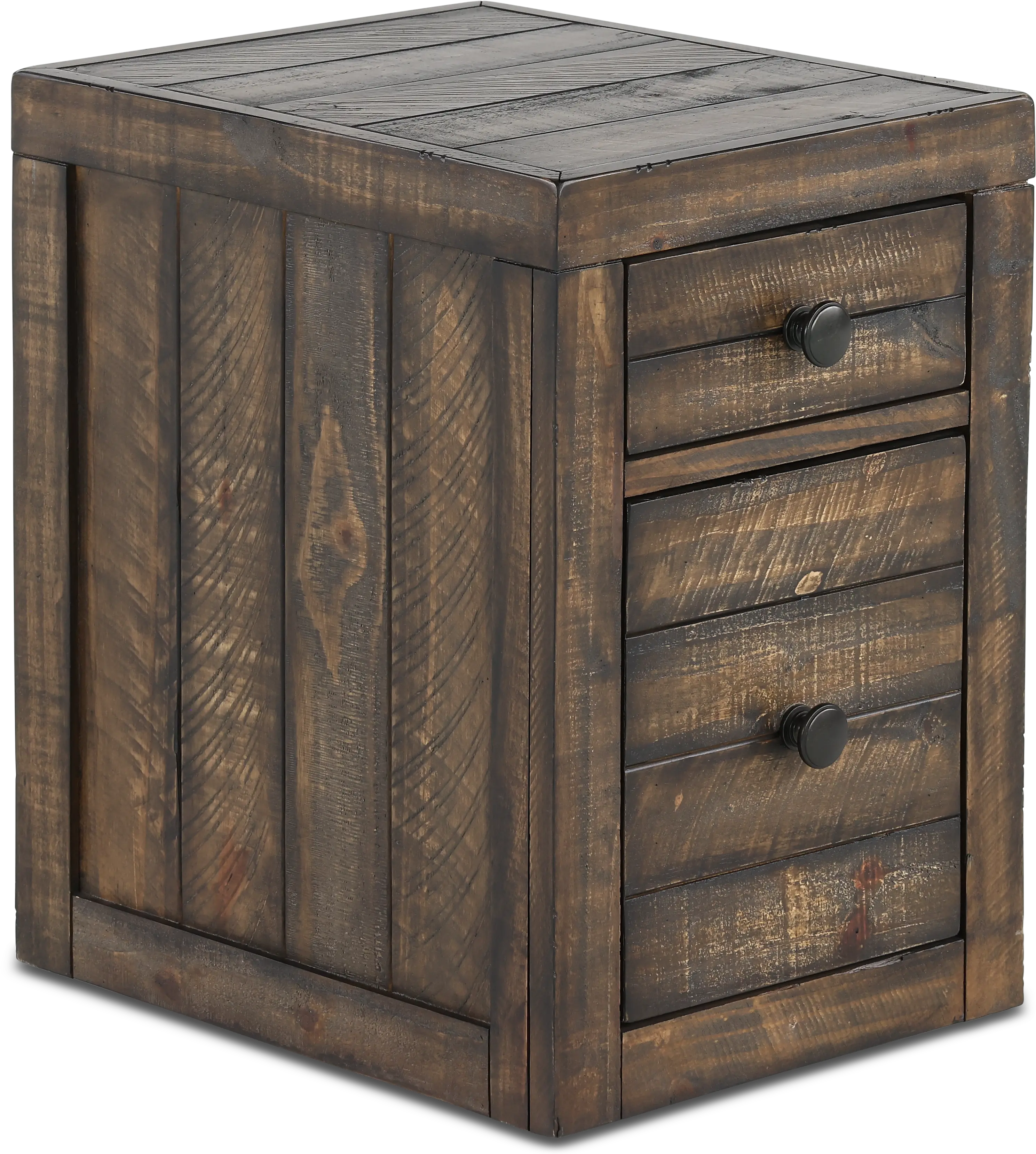 Tustin Tobacco Brown Rolling Filing Cabinet-1