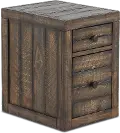 Tustin Tobacco Brown Rolling Filing Cabinet