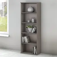 CMB124COP Commerce Pewter 5-Shelf Bookcase