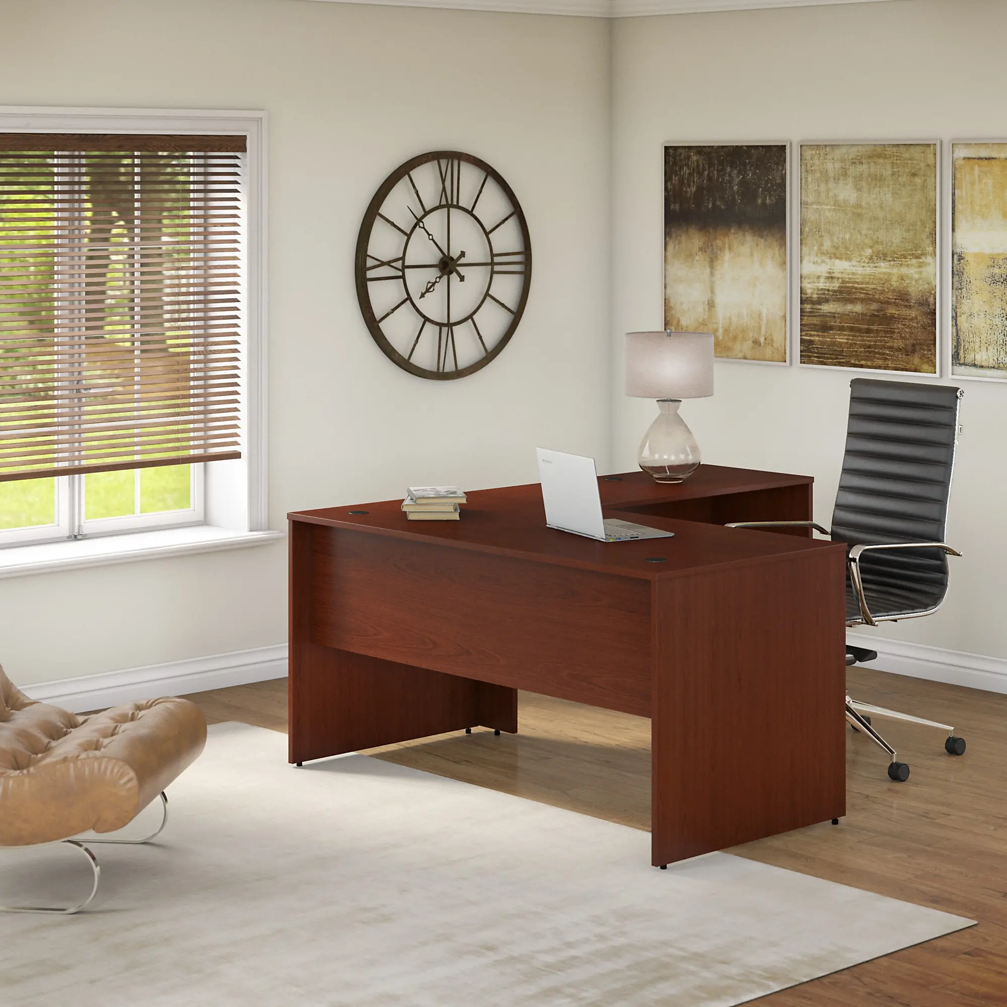 CMD360ATK Commerce Transitional Cherry 60 L-Shaped Desk-1
