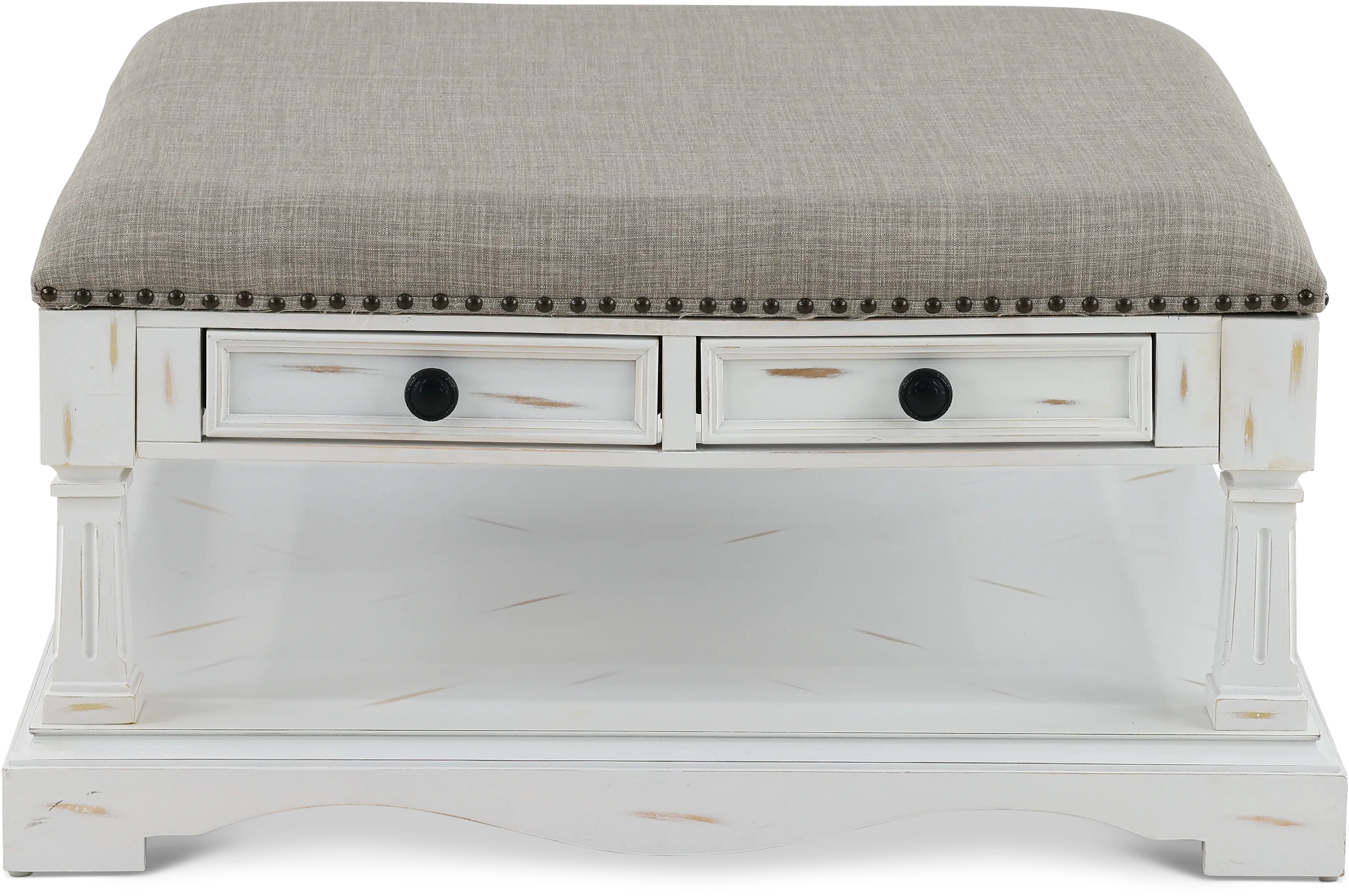 Belhamy Park White and Gray Cocktail Table-1