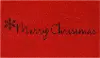 101781729 Red Merry Christmas Doormat