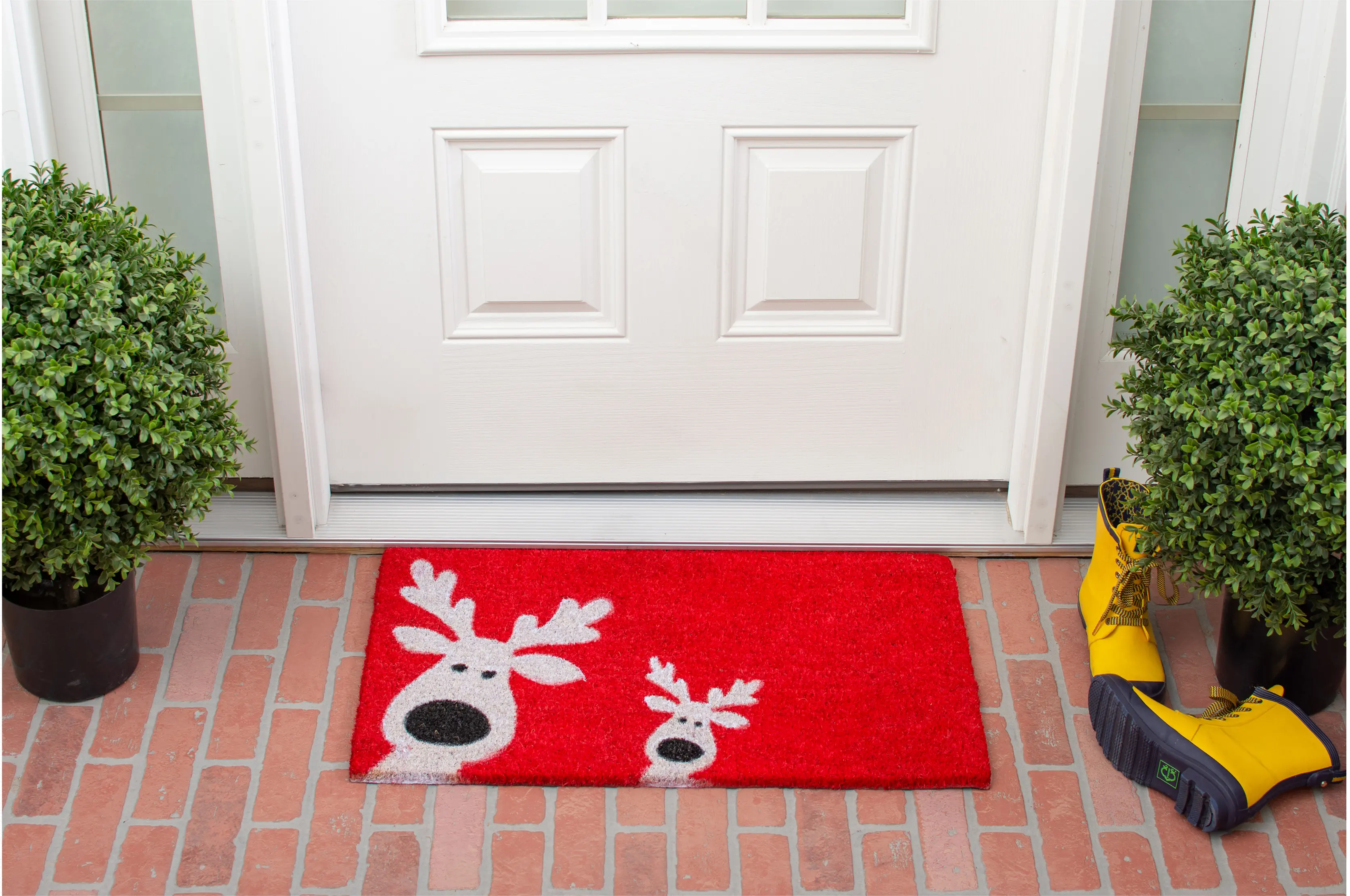 Peeking Reindeer Doormat-2