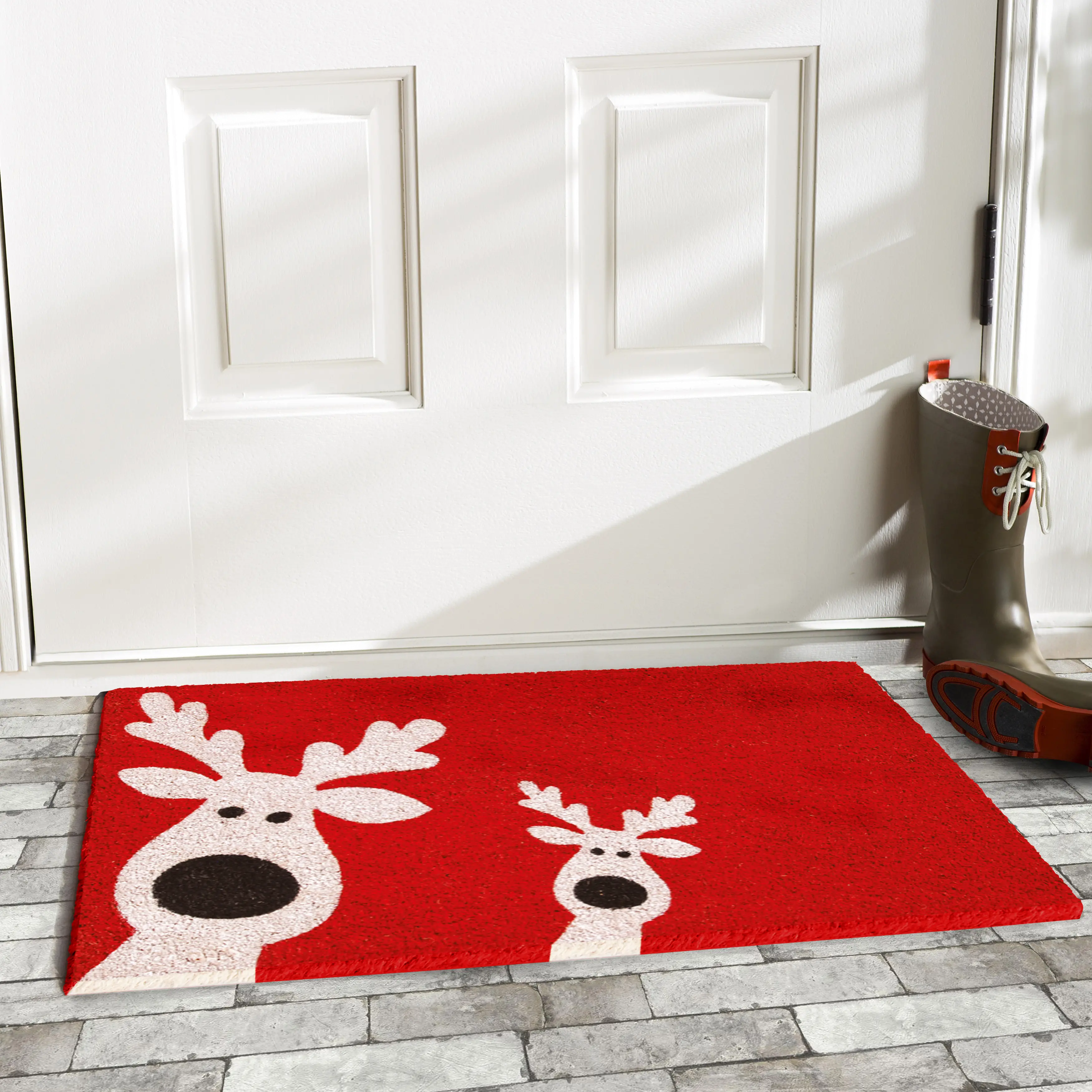 Peeking Reindeer Doormat-3