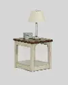 Wellington Place Oak and Antique White Square End Table
