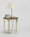 Wellington Place Oak and Antique White Round End Table