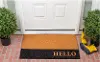 Hello Black Stripe Doormat