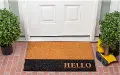 104862436 Hello Black Stripe Doormat
