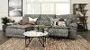 Merino Charcoal Gray Power Reclining Sofa with Left Chaise