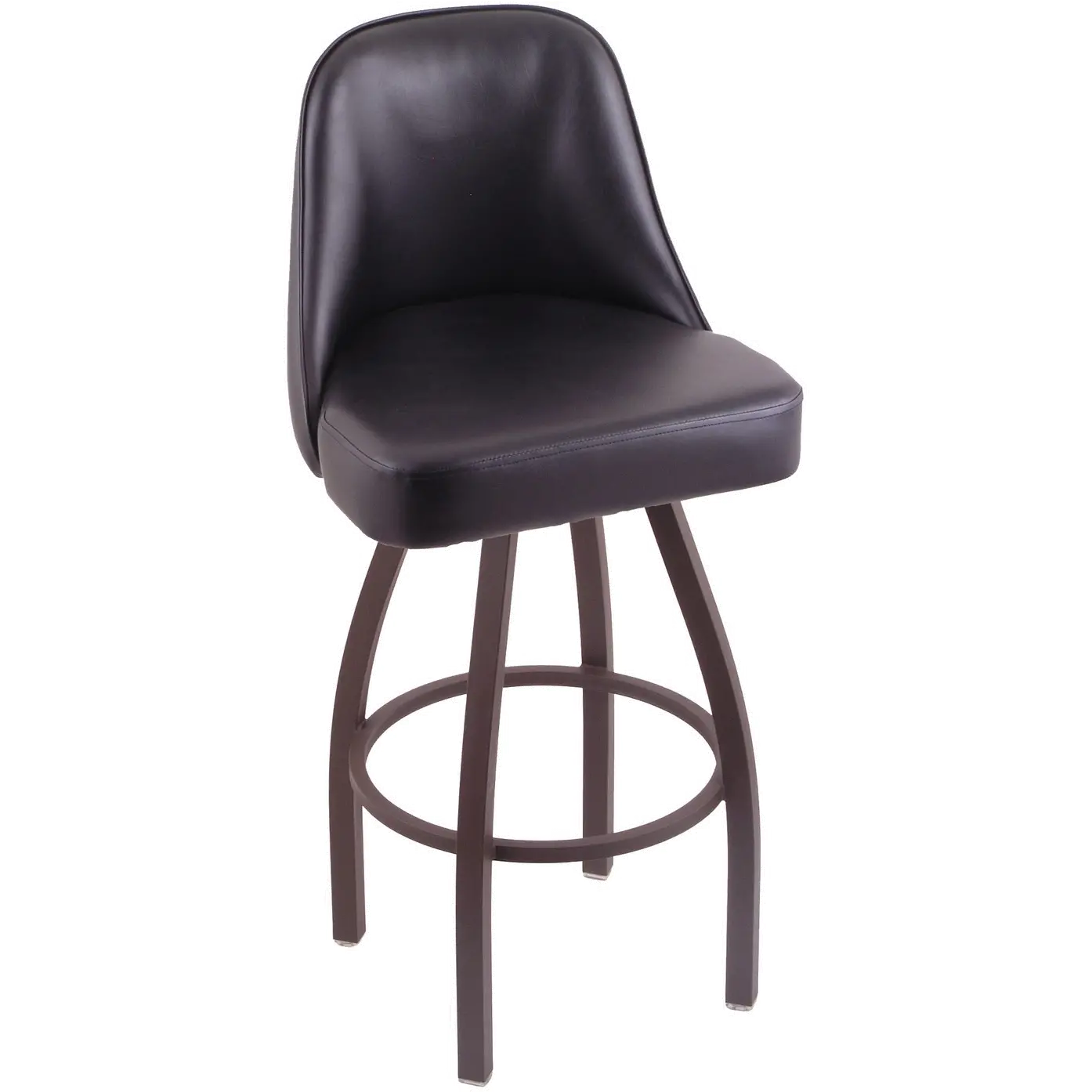 Grizzly Bronze Metal Upholstered Swivel Extra Tall Bar Stool