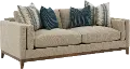 Kelsey Mid Century Modern Linen Beige Sofa