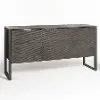 Modern Eclectic Gray Dining Room Sideboard