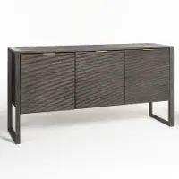 Modern Eclectic Gray Dining Room Sideboard