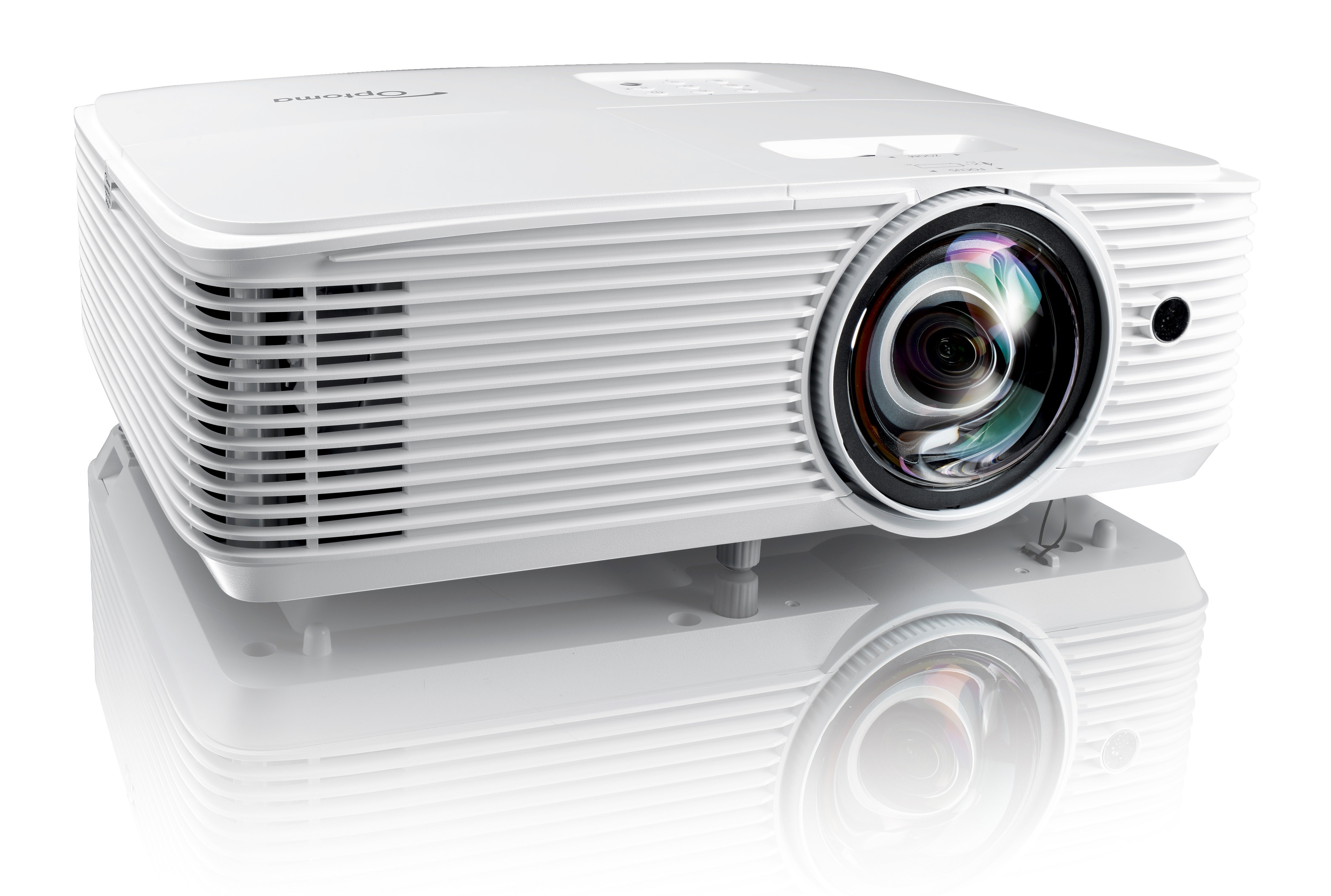 White Optoma 1080p Short Throw Projector-4
