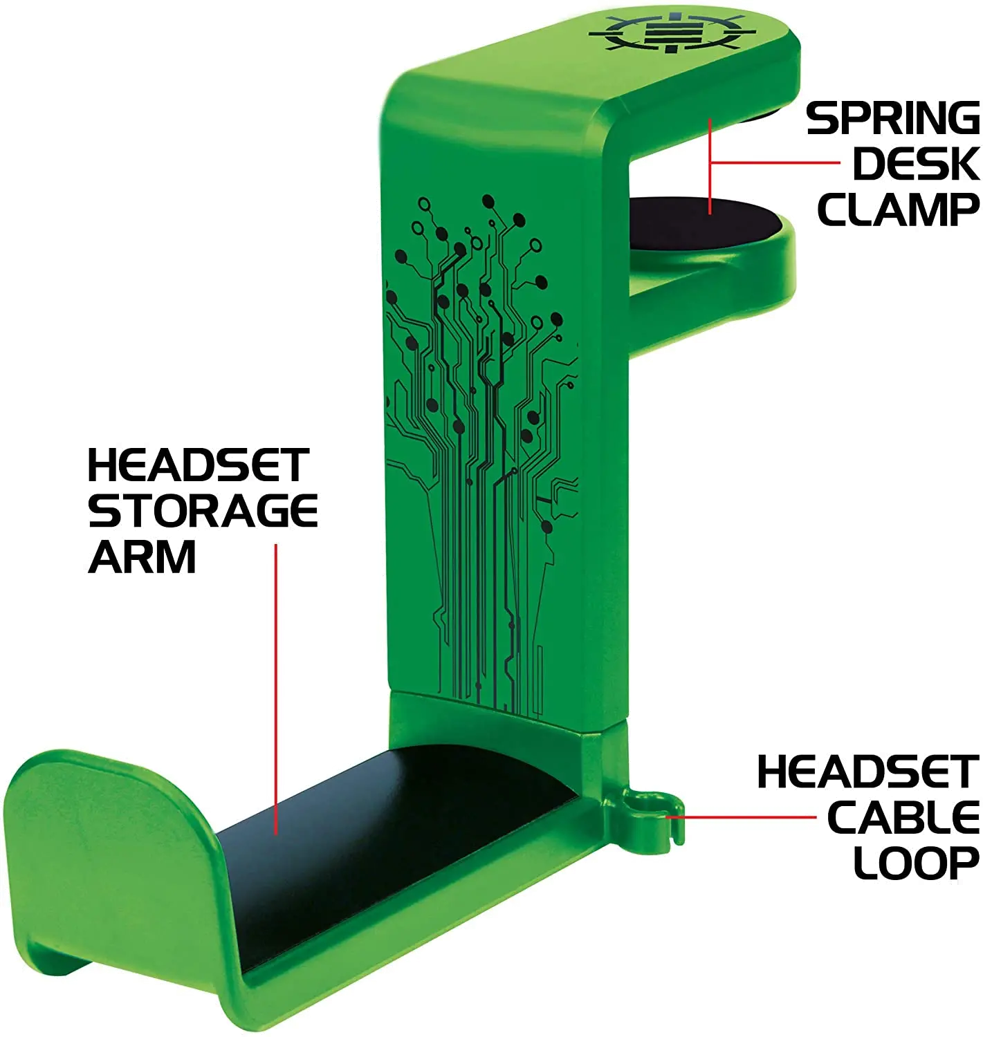 ENHANCE Gaming Headphone Holder - Green-2