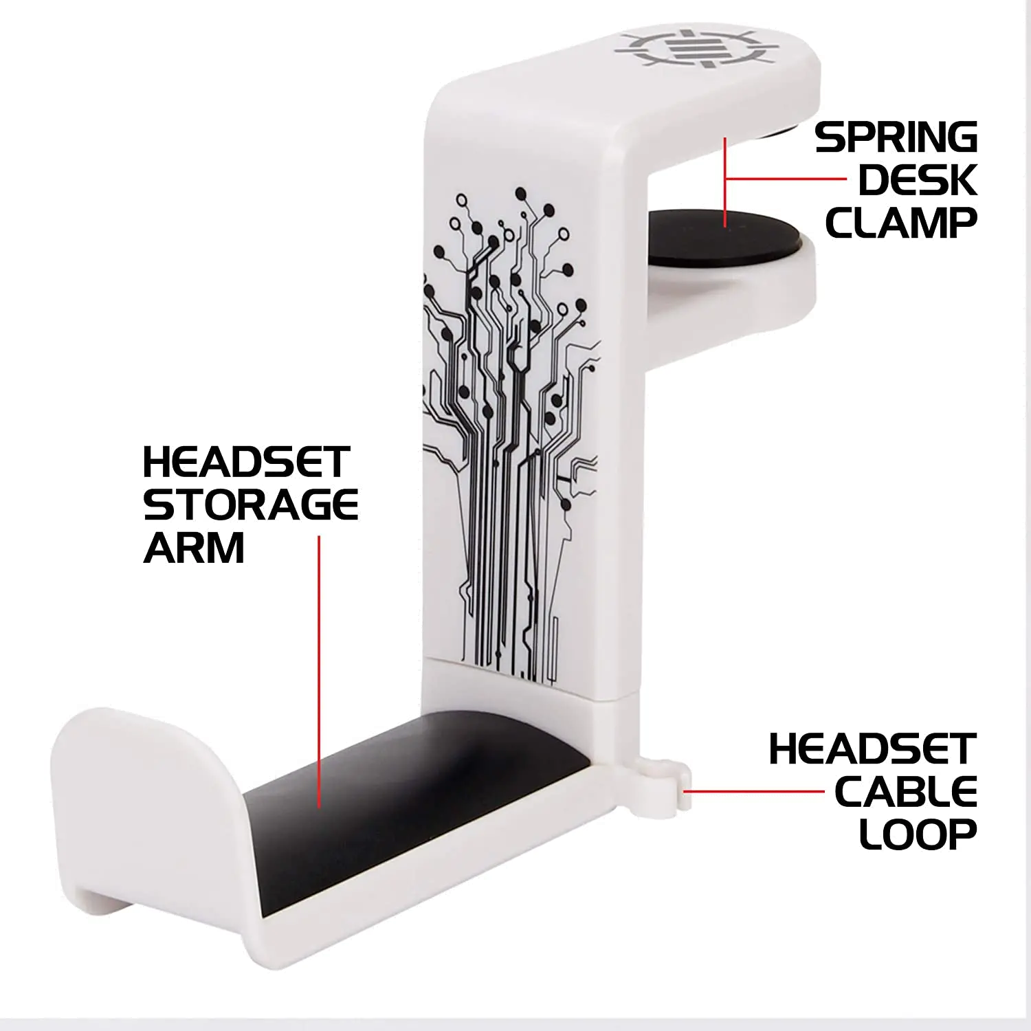 ENHANCE Gaming Headphone Holder - White-2