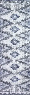 A163-IVGY-2.6X8-AS104 Aspen Ivory and Gray 8 Foot Runner Rug
