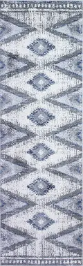 A163-IVGY-2.6X8-AS104 Aspen Ivory and Gray 8 Foot Runner Rug