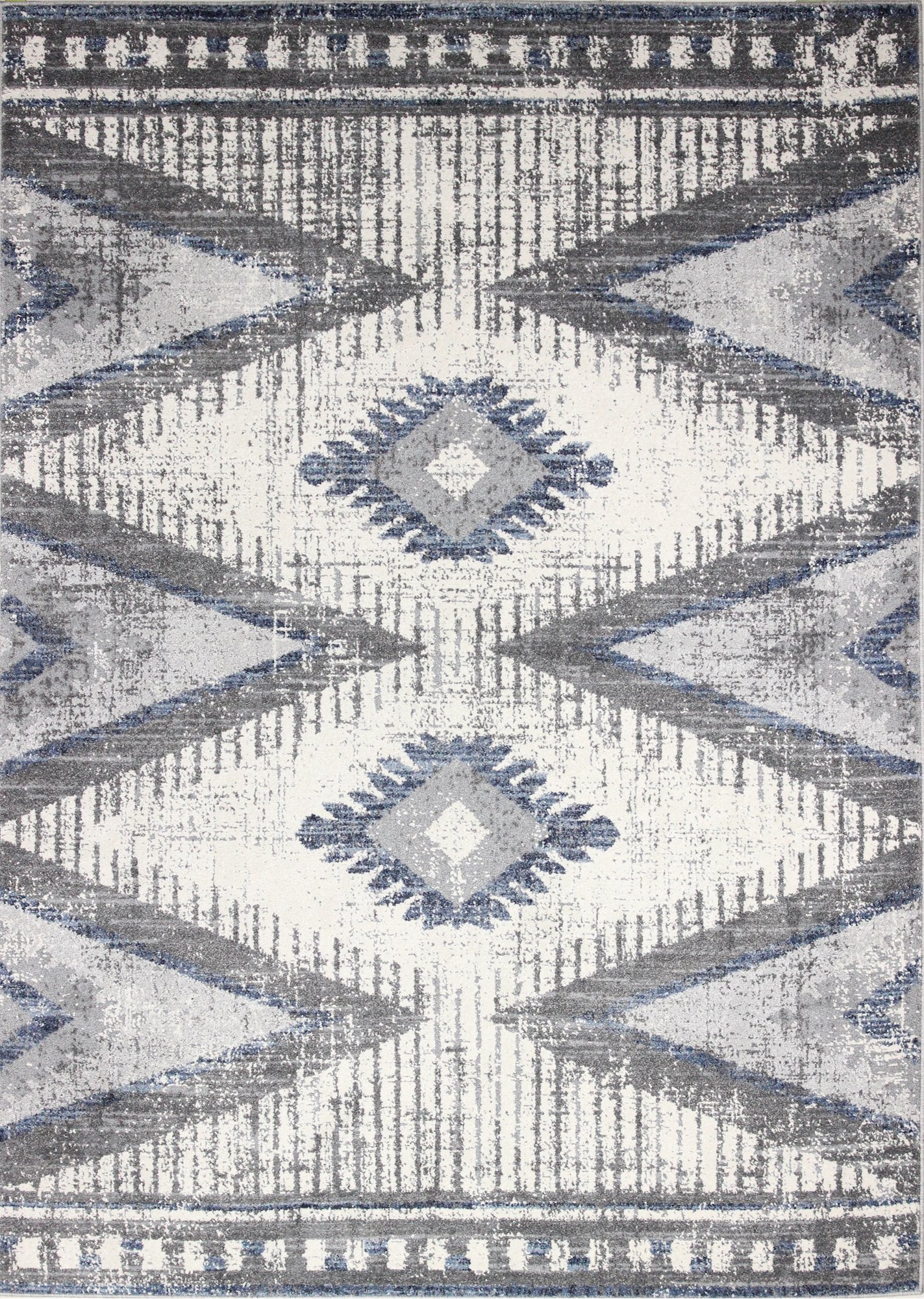 Aspen 5' x 8' Ivory and Gray Area Rug-1