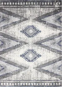 Aspen 5' x 8' Ivory and Gray Area Rug
