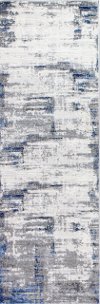 Carlyle Contemporary Ivory and Blue 8 Foot Runner