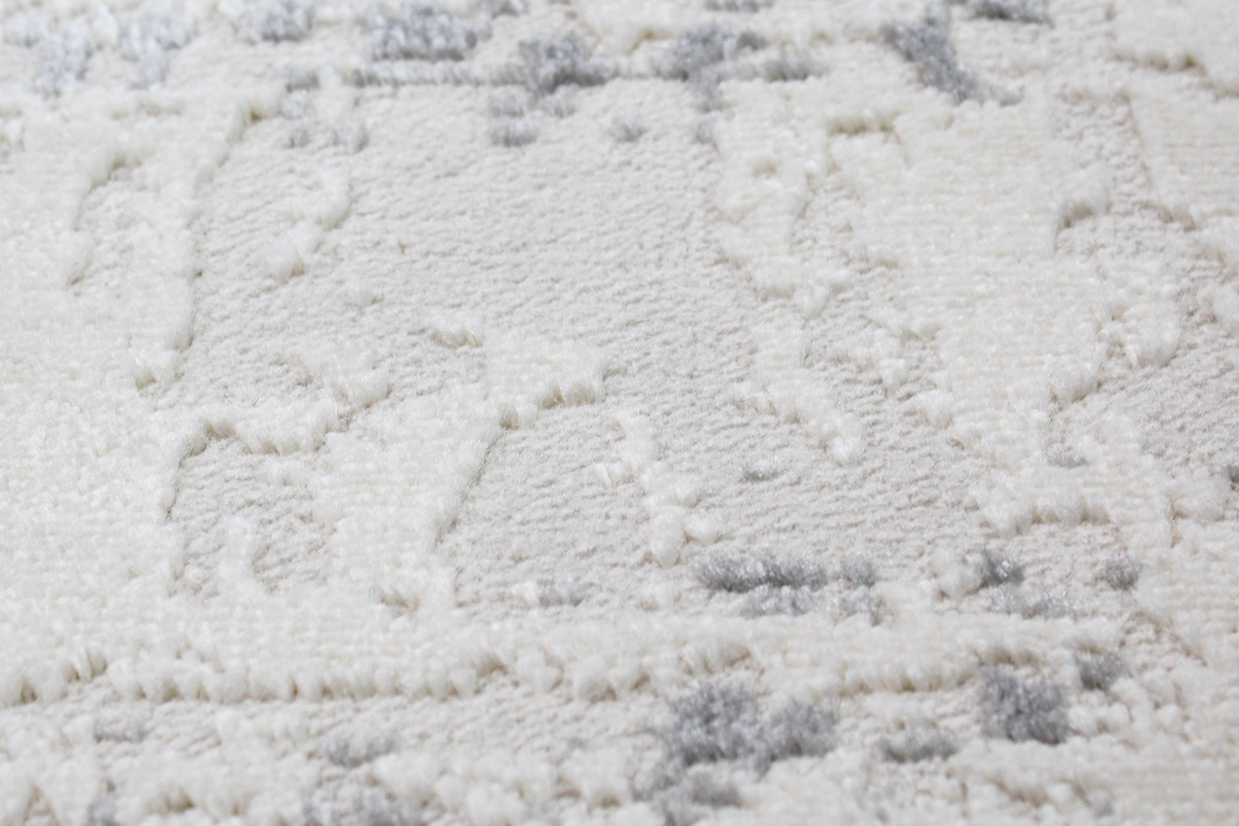 Carlyle Contemporary Ivory and Blue 8 Foot Runner-5