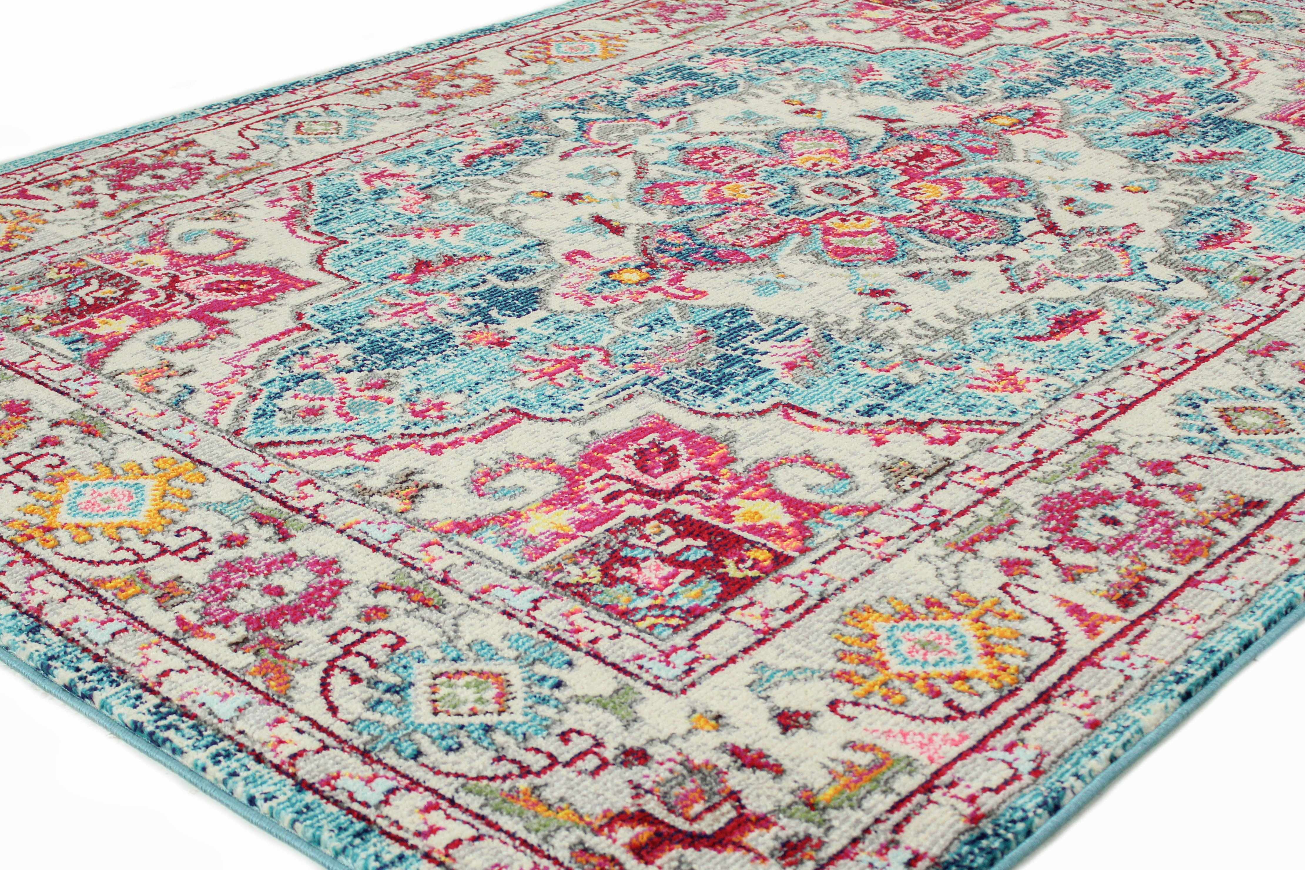 Dakota Transitional Teal 8 Foot Runner-2