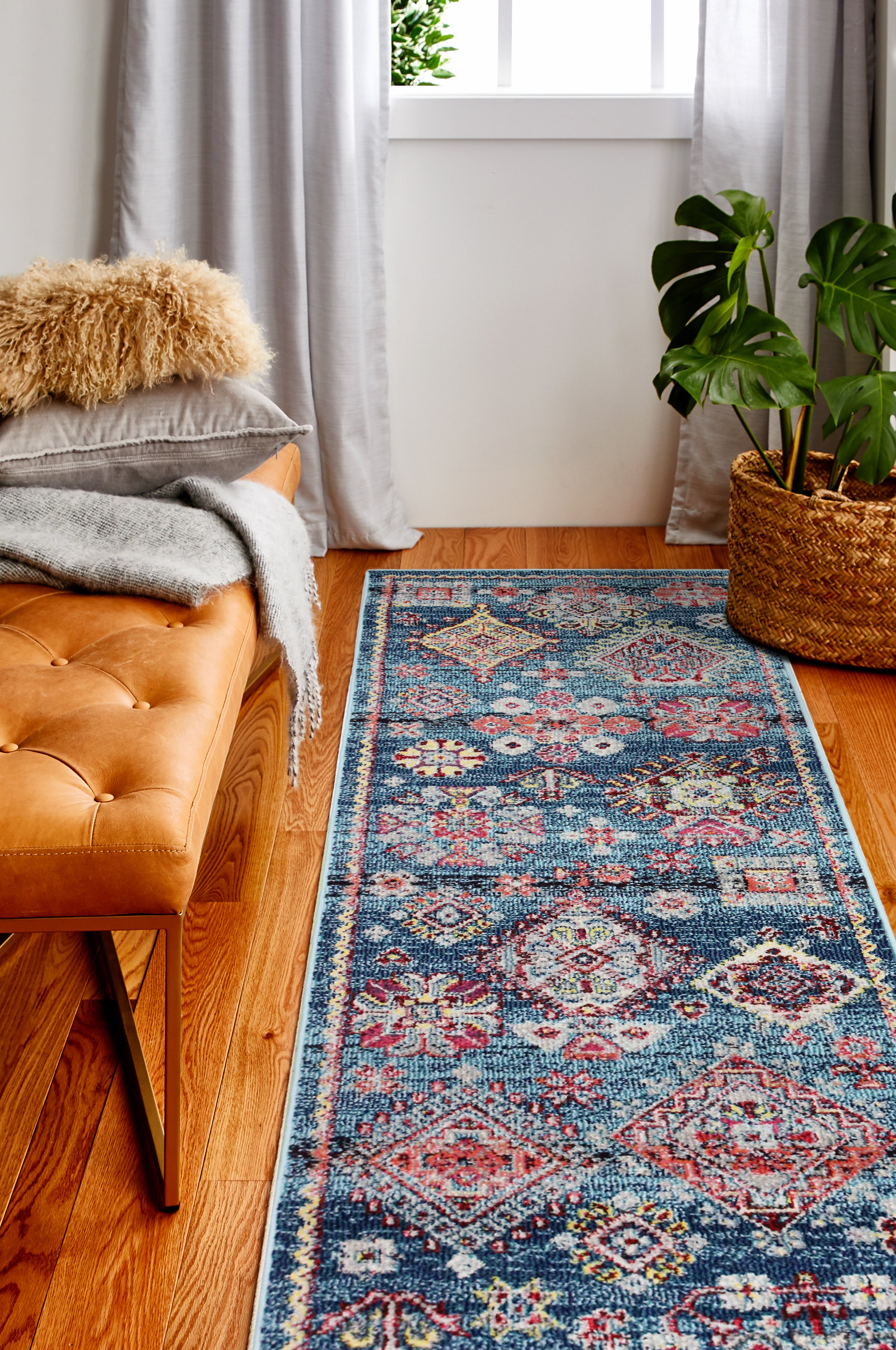 Dakota Transitional Teal 8 Foot Runner-5
