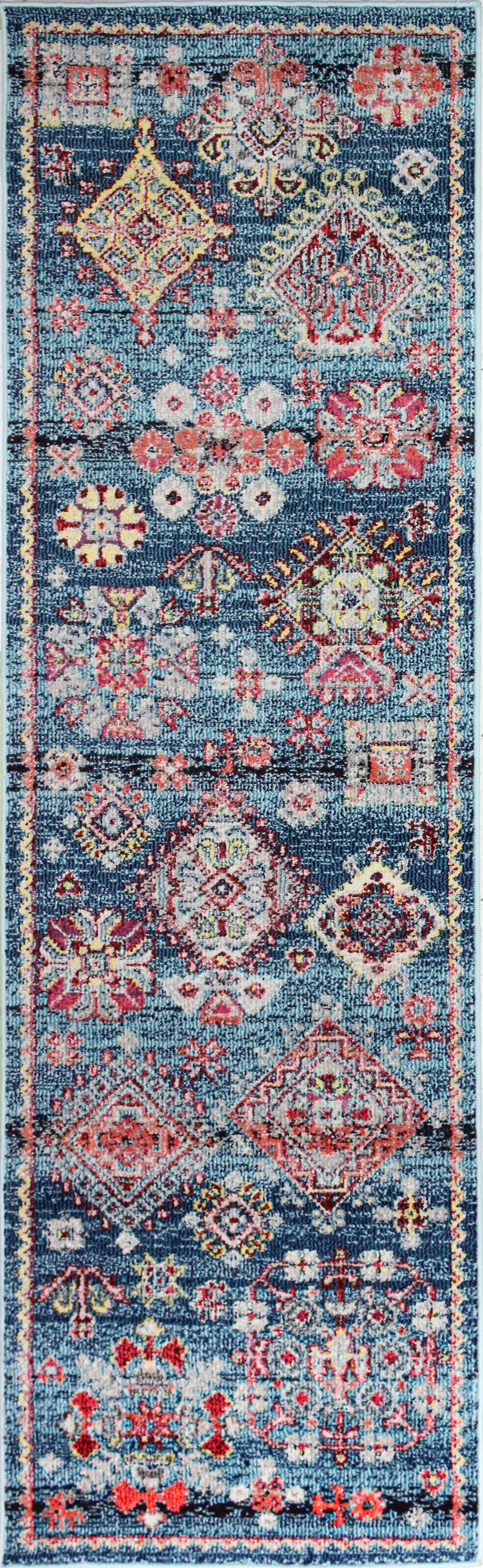 Dakota Transitional Teal 8 Foot Runner-6