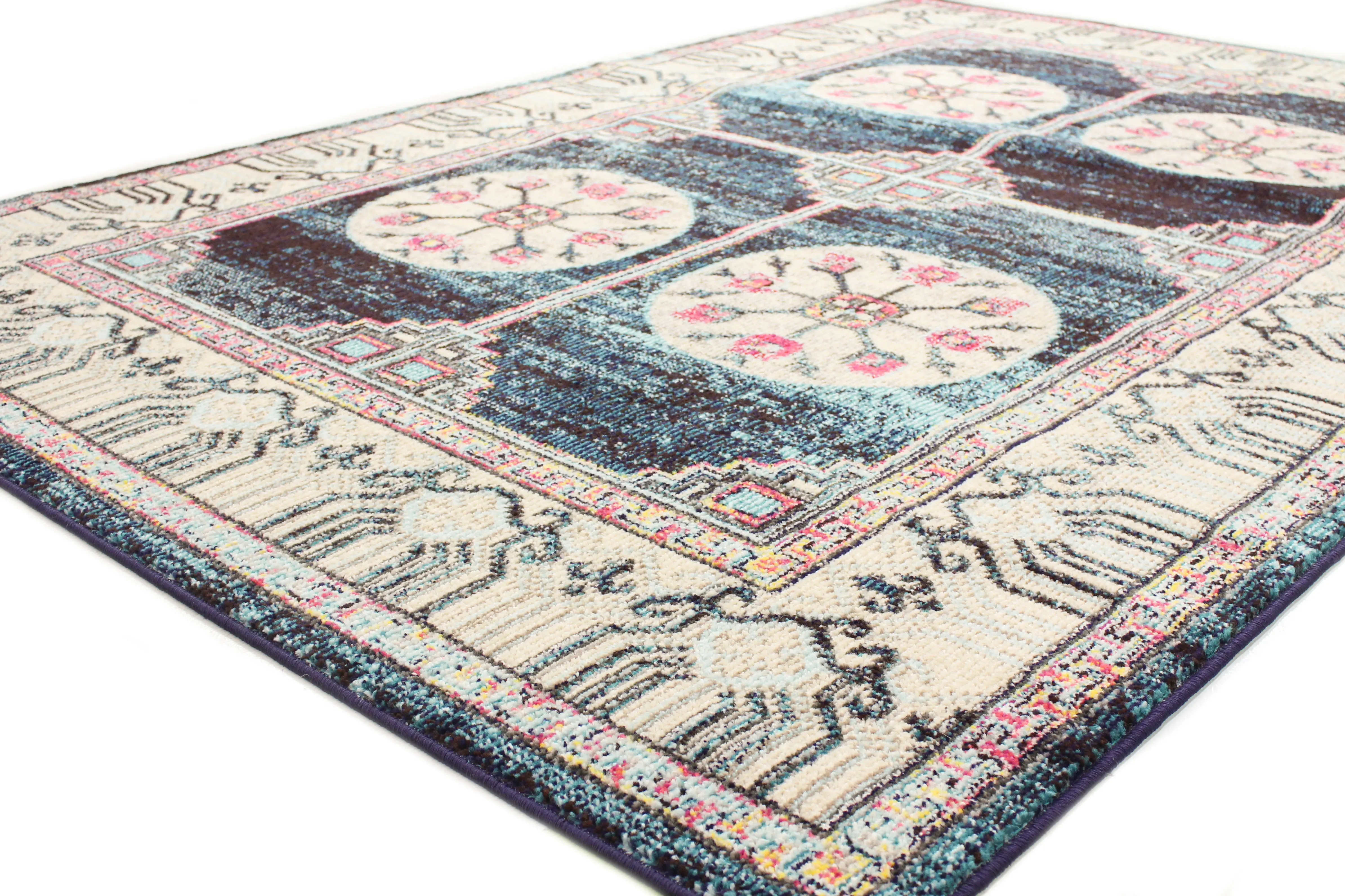 Dakota 8 x 10 Transitional Navy Blue Area Rug-1
