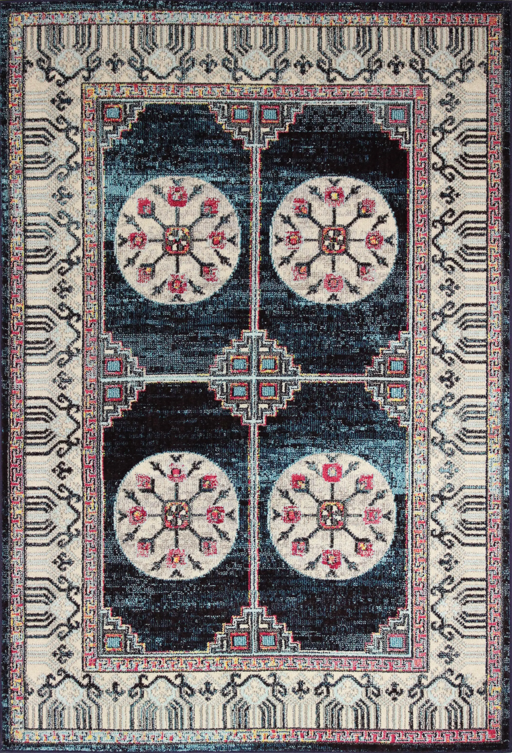 Dakota 8 x 10 Transitional Navy Blue Area Rug-6