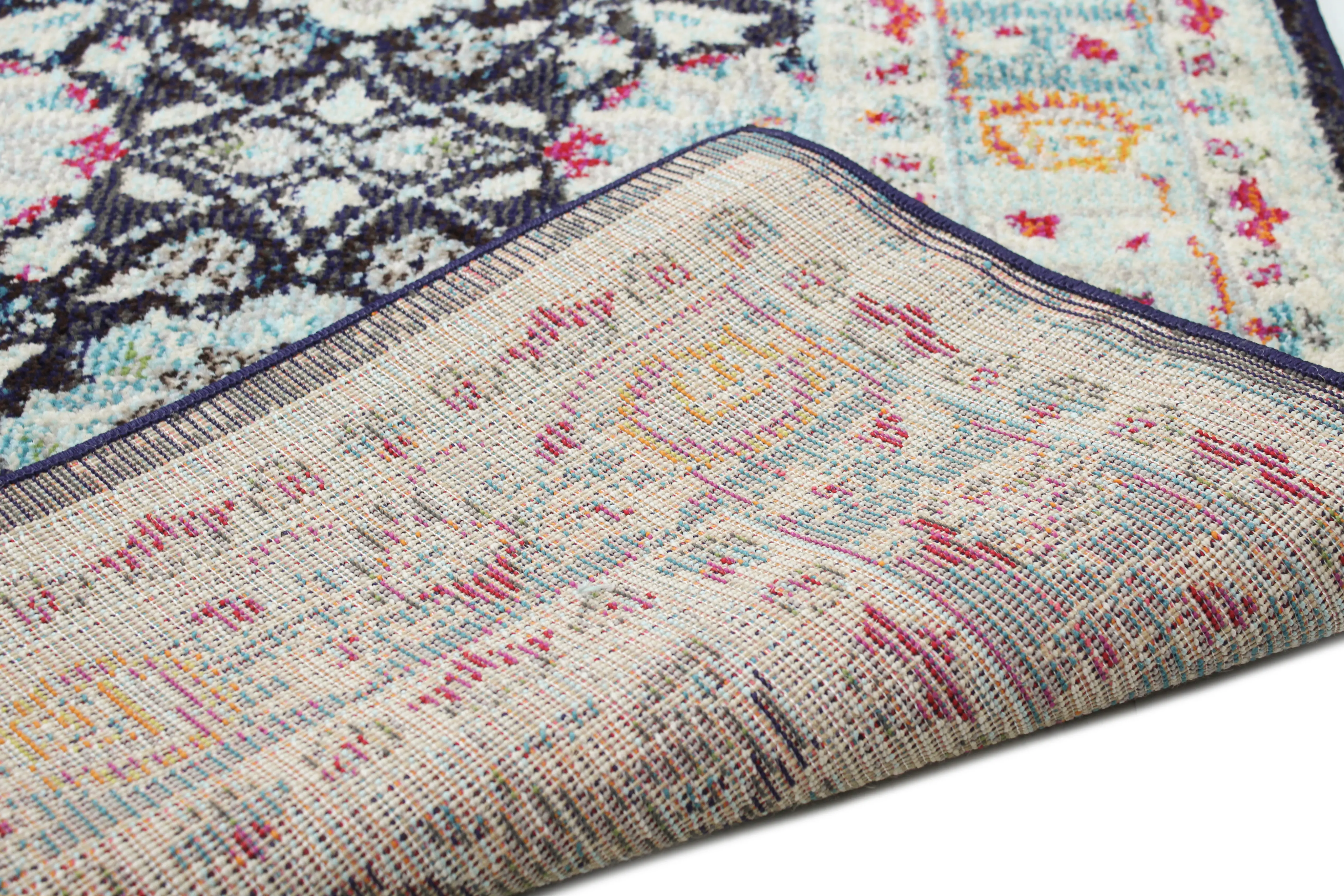 Dakota 8 x 10 Elegant Border Navy Blue Area Rug-2