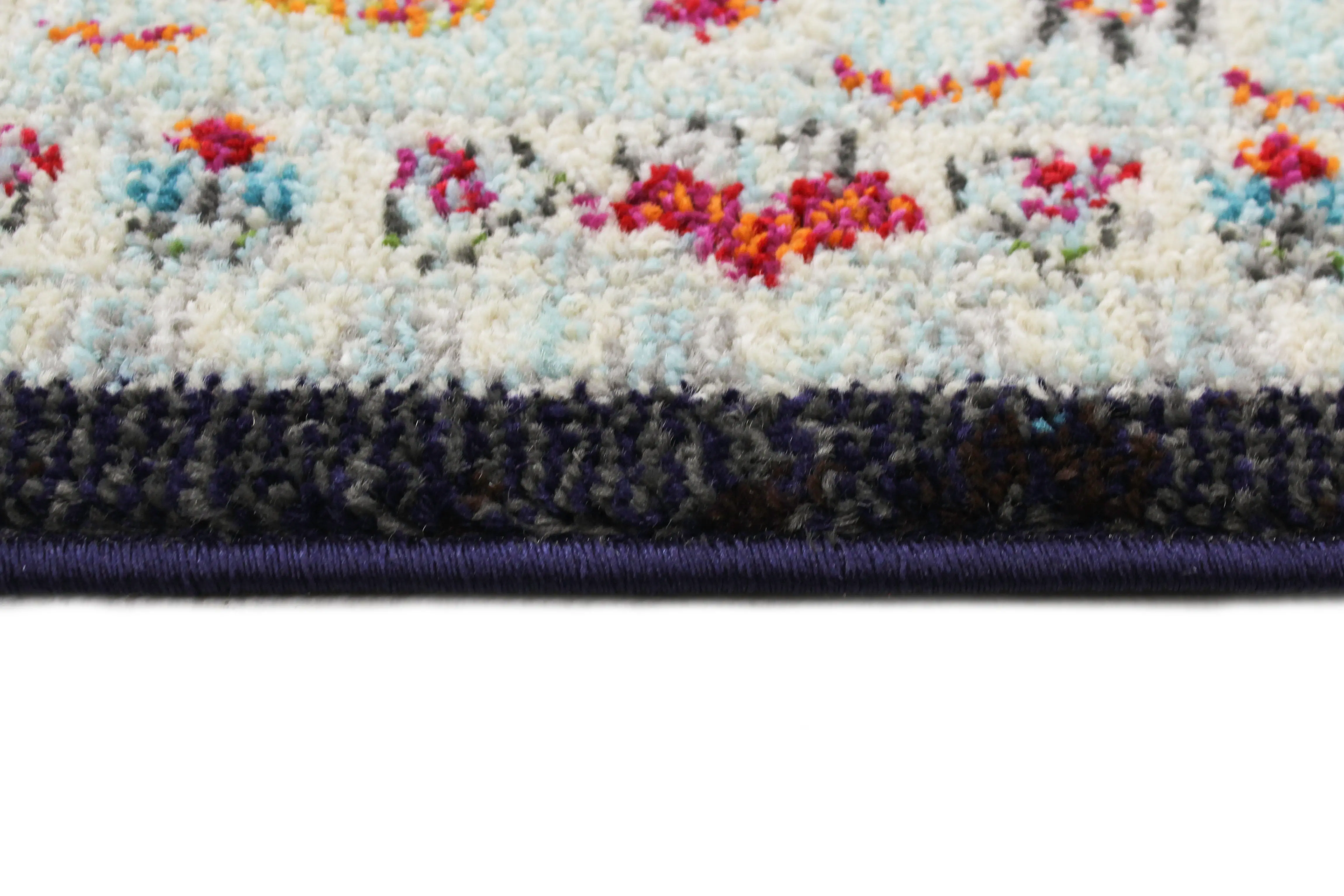 Dakota 8 x 10 Elegant Border Navy Blue Area Rug-5