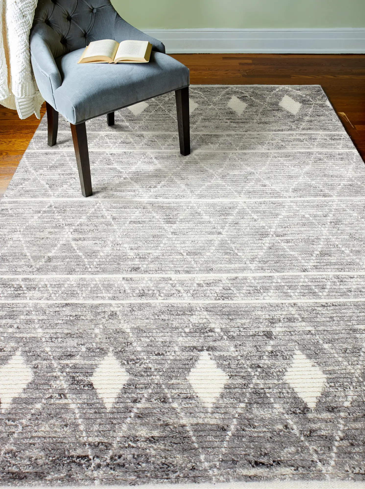 Marrakesh 8 x 10 Moroccan Gray Area Rug-2