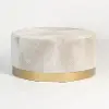 June Gold and Gray Hide Coffee Table