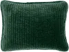 Stonewashed Emerald Green Cotton Velvet Boudoir Throw Pillow