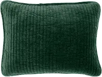 Stonewashed Emerald Green Cotton Velvet Boudoir Throw Pillow