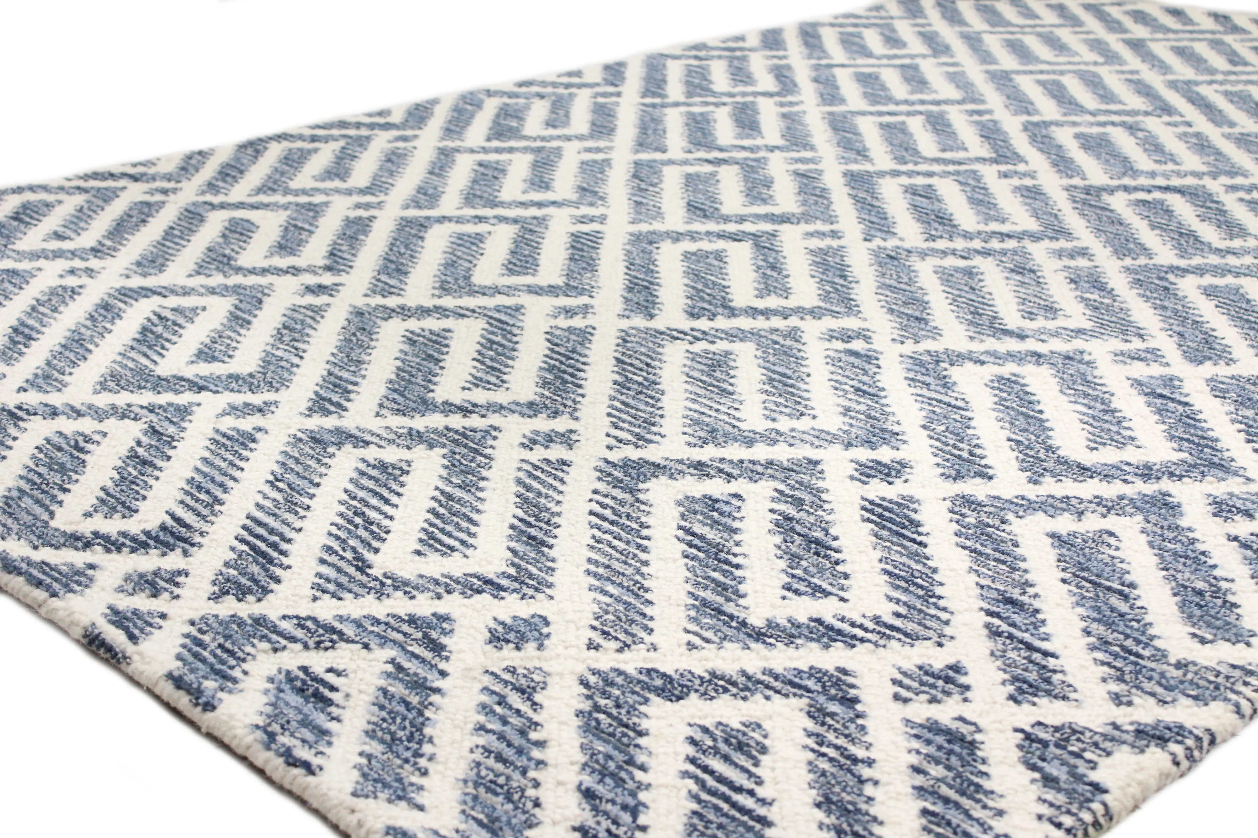 Venezia 8 x 10 Ellis Ivory Blue Area Rug-3