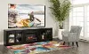 Avery Loft 97 Ghost Black Fireplace TV Stand