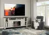 Eastport White 84 Fireplace TV Stand
