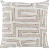Modern Natural and Ivory Throw Pillow - Mateo