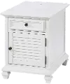 Charlestown White Storage End Table