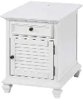 Charlestown White Storage End Table