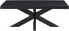 Harris Ebony Black Timber Beam Pedestal Coffee Table