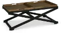 Topeka Two Tone Cherry and Black Coffee Table