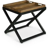 Topeka Two Tone Cherry and Black End Table