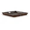 Homestead Tobacco Brown Leaf Ottoman Tabletop Tray