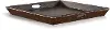 Homestead Tobacco Brown Leaf Ottoman Tabletop Tray