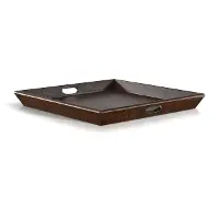 Homestead Tobacco Brown Leaf Ottoman Tabletop Tray